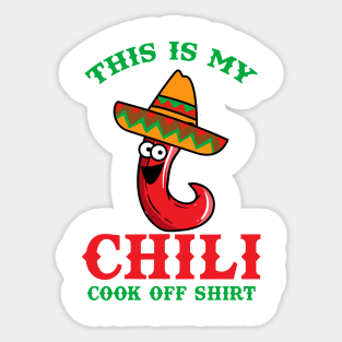 This is my Chili Cook Off Shirt Sticker